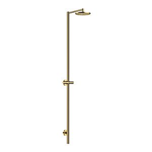 hansgrohe Axor Starck shower column 12671990 with overhead shower, without hand shower, polished gold optic