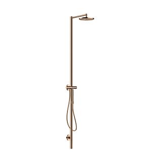 hansgrohe Axor Starck shower column 12672300 with thermostat, overhead shower 240 1jet, polished red gold