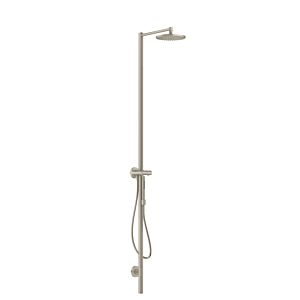 hansgrohe Axor Starck shower column 12672820 with thermostat, overhead shower 240 1jet, brushed nickel