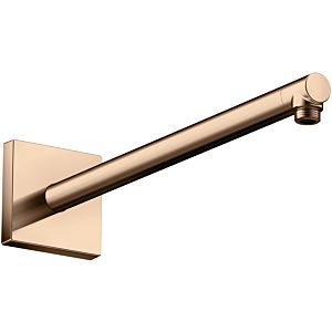 hansgrohe shower arm 26436300 390mm, square, polished red gold