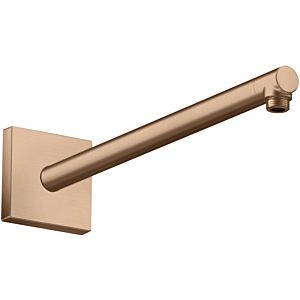 hansgrohe bras de douche 26436310 390mm, carré, or rouge brossé