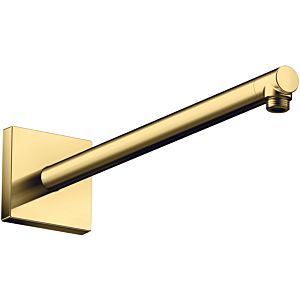 bras de douche hansgrohe 26436990 390mm, carré, optique or poli