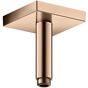 hansgrohe Deckenanschluss 26437300 100 mm, polished red gold, eckig