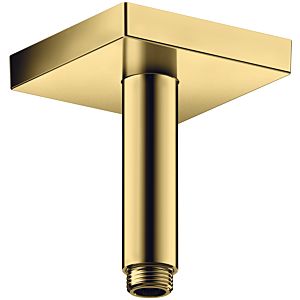 hansgrohe ceiling connector 26437990 100 mm, polished gold optic, square