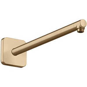 bras de douche hansgrohe 26967140 390mm, carré, bronze brossé
