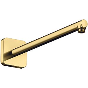 bras de douche hansgrohe 26967990 390mm, carré, optique or poli