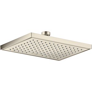 hansgrohe Axor overhead shower 35387820 ceiling or wall mounting, 245x185mm, 1jet, brushed nickel