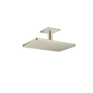 hansgrohe Axor overhead shower 35277820 with ceiling connection, brushed nickel