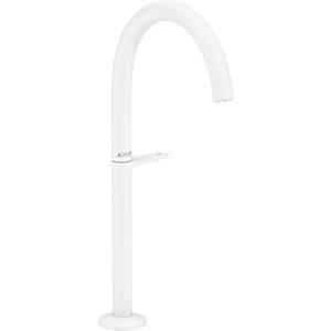 hansgrohe Axor One wash basin mixer 48030700 projection 165mm, for countertop wash basins, with push-open waste set, matt white