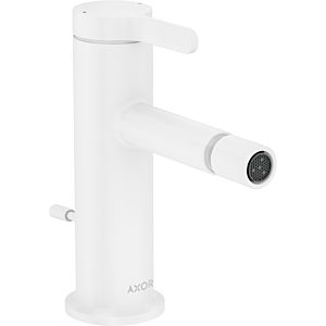 hansgrohe Axor One mitigeur de bidet 48210700 projection 113mm, avec tirette garniture de vidange , blanc mat