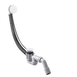 hansgrohe Flexaplus set complet 58316700 set de vidage et trop-plein, blanc mat