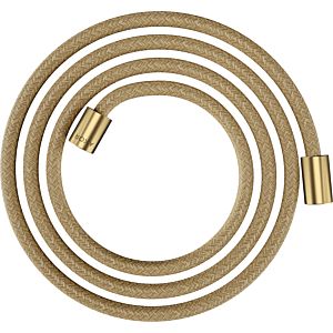 hansgrohe textile shower hose 28291250 2000 mm, cylindrical nut on both sides, brushed gold optic