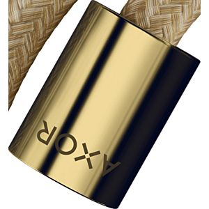 hansgrohe flexible de douche textile 28291990 2000 mm, écrou cylindrique des deux côtés, optique or poli