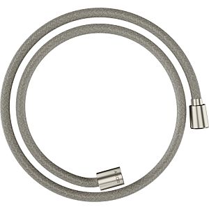 hansgrohe flexible de douche textile 28227800 1250 mm, écrou 1x conique, 1x cylindrique, aspect acier inoxydable