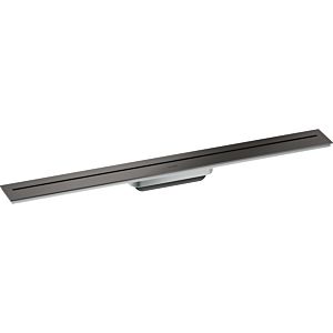 hansgrohe Drain caniveau de douche 42526340 800mm, kit prêt à l&#39;emploi, pour montage mural, chrome noir brossé