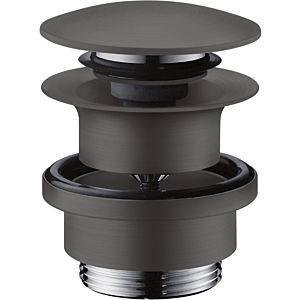 hansgrohe garniture de vidange 51300340 push-open, pour mitigeur lavabo et bidet, chrome noir brossé