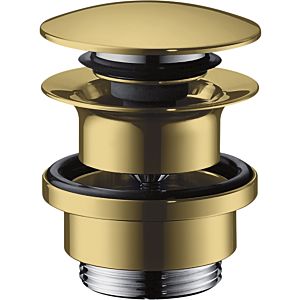 hansgrohe waste set 51300990 push-open, for basin and bidet mixers, polished gold optic
