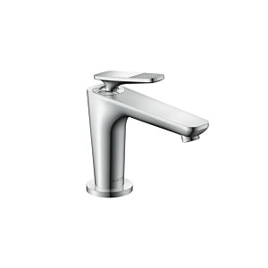 hansgrohe Axor Citterio C CoolStart Waschtischarmatur 49021000 cubic cut, chrom, Ausladung 128mm, Ablauf unverschließbar