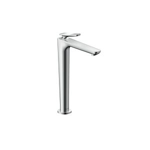 hansgrohe Axor Citterio C CoolStart wash basin mixer 49051000 cubic cut, chrome, projection 158mm, non-closable drain
