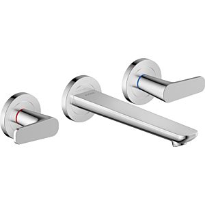 hansgrohe Axor Citterio C Waschtisch-3-Loch-Armatur 49070000 ohne Struktur, chrom, Unterputz, Wandmontage, Ausladung 193mm