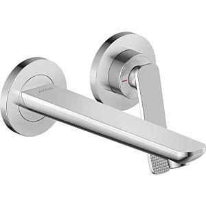 hansgrohe Axor Citterio C Waschtischarmatur 49111000 cubic cut, chrom, Unterputz, Wandmontage, Ausladung 193mm