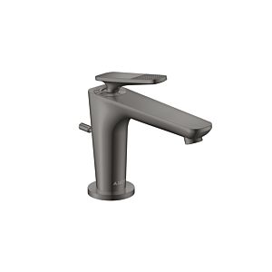hansgrohe Axor Citterio C CoolStart Waschtischarmatur 49011330 mit Zugstangen-Ablaufgarnitur, Cubic cut, Polished Black Chrome
