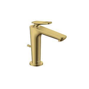 hansgrohe Axor Citterio C CoolStart Waschtischarmatur 49031990 cubic cut, polished gold optic, Ausladung 135mm, Zugstangen Ablaufgarnitur