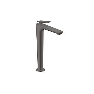 hansgrohe Axor Citterio C CoolStart wash basin mixer 49051340 cubic cut, brushed black chrome, projection 158mm, non-closable drain