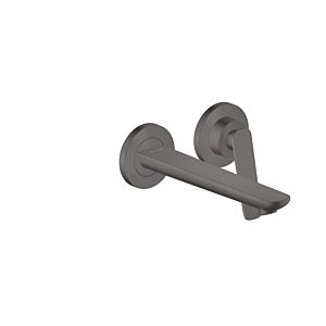 hansgrohe Axor Citterio C Waschtischarmatur 49111340 cubic cut, brushed black chrome, Unterputz, Wandmontage, Ausladung 193mm