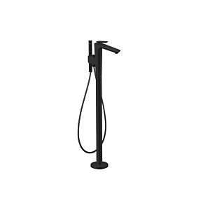 hansgrohe Axor Citterio C bath mixer 49441670 cubic cut, matt black, floor-standing, projection 194mm