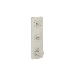 hansgrohe module thermostat 380/120 UP FS 49701800 coupe cubique, aspect inox, encastré, avec plaque