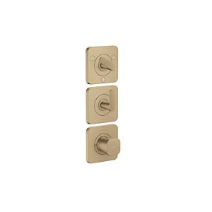 Hansgrohe Axor Citterio C module thermostat 380/120, 49711140 coupe cubique, bronze brossé, encastré, avec rosaces