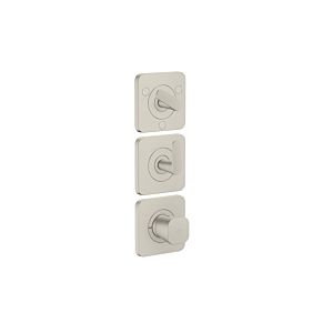 Hansgrohe Axor Citterio C module thermostat 380/120, 49711800 coupe cubique, aspect inox, encastré, avec rosaces