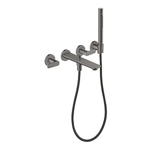 hansgrohe Axor Citterio C 3-hole bath mixer 49480330 without structure, Polished Black Chrome, concealed, wall mounting