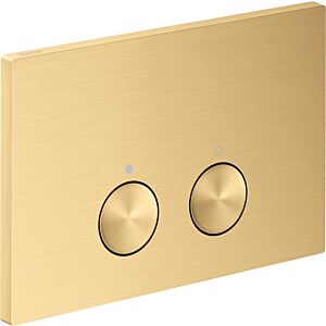 hansgrohe Axor FlushPlate Drückerplatte 42531250 für 2-Mengen-Spülung, Metall, brushed gold optic