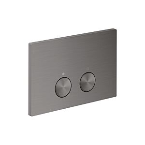 hansgrohe flush plate 42530340 for dual flush, metal, brushed black chrome