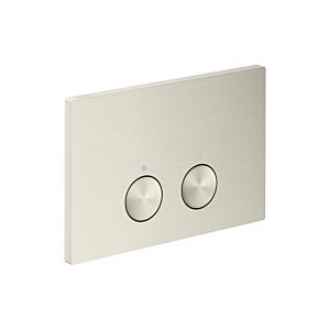 hansgrohe AXOR FlushPlate push plate 42531800 for dual flush, metal, stainless steel finish