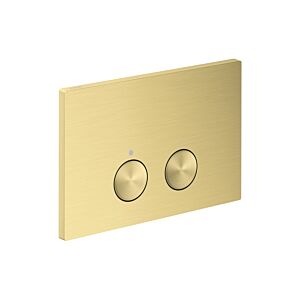 hansgrohe AXOR FlushPlate push plate 42531950 for dual flush, metal, brushed brass