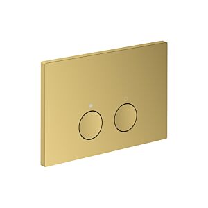 hansgrohe AXOR FlushPlate Drückerplatte 42531990 für 2-Mengen-Spülung, Metall, polished gold optic