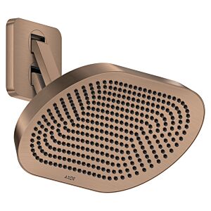 hansgrohe Axor ShowerSphere overhead shower 39746310 370x220mm, with movable shower arm, 2 jets, 8 l/min, brushed red gold