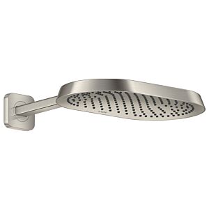 Douche de tête Hansgrohe Axor ShowerSphere 39748800 370 x 220 mm, avec bras de douche, 1 jet, 11,2 l/min, finition inox