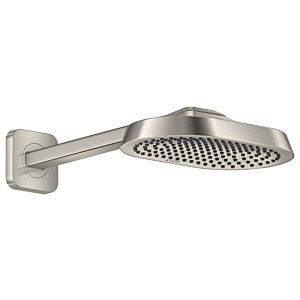 Douche de tête Hansgrohe Axor ShowerSphere 39754800 250 x 160 mm, avec bras de douche, 1 jet, 10,5 l/min, finition inox