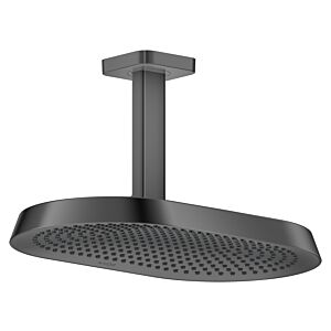hansgrohe Axor ShowerSphere overhead shower 39757330 370x220mm, 2 jets, 10.4 l/min, ceiling connection, polished black chrome