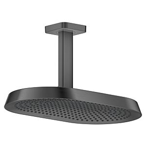 hansgrohe Axor ShowerSphere overhead shower 39757340 370x220mm, 2 jets, 10.4 l/min, ceiling connection, brushed black chrome