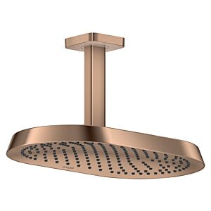 hansgrohe Axor ShowerSphere overhead shower 39760300 370x220mm, 1 jet, 12 l/min, ceiling connection, polished red gold