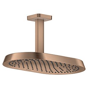 hansgrohe Axor ShowerSphere overhead shower 39760310 370x220mm, 1 jet, 12 l/min, ceiling connection, brushed red gold
