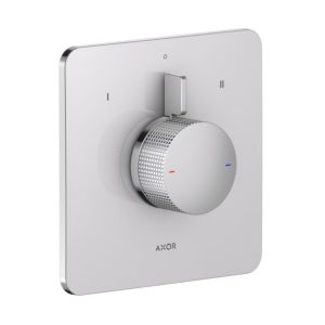 Mitigeur Hansgrohe AXOR Citterio C 49451000, 2 sorties, chromé , encastré, coupe cubique