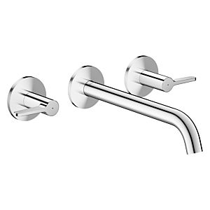 Mitigeur bain/douche 3 trous hansgrohe AXOR One 48431000 encastré, saillie 220 mm, pour montage mural, avec poignée à levier, chromé