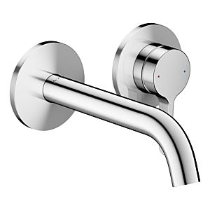 Mitigeur monocommande hansgrohe AXOR One mitigeur lavabo 48170000 encastré pour montage mural avec poignée à levier et bec 160 mm, chromé