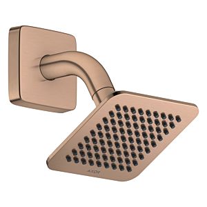 Pommeau de douche AXOR Citterio C 28810310 1 jet économie d&#39;eau avec bras de douche, 120x120mm, or rouge brossé